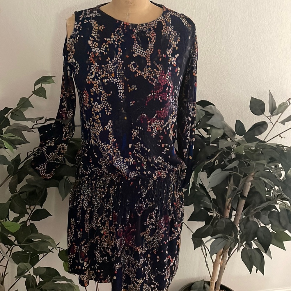 Veronica M cold shoulder ! Shirred waist.